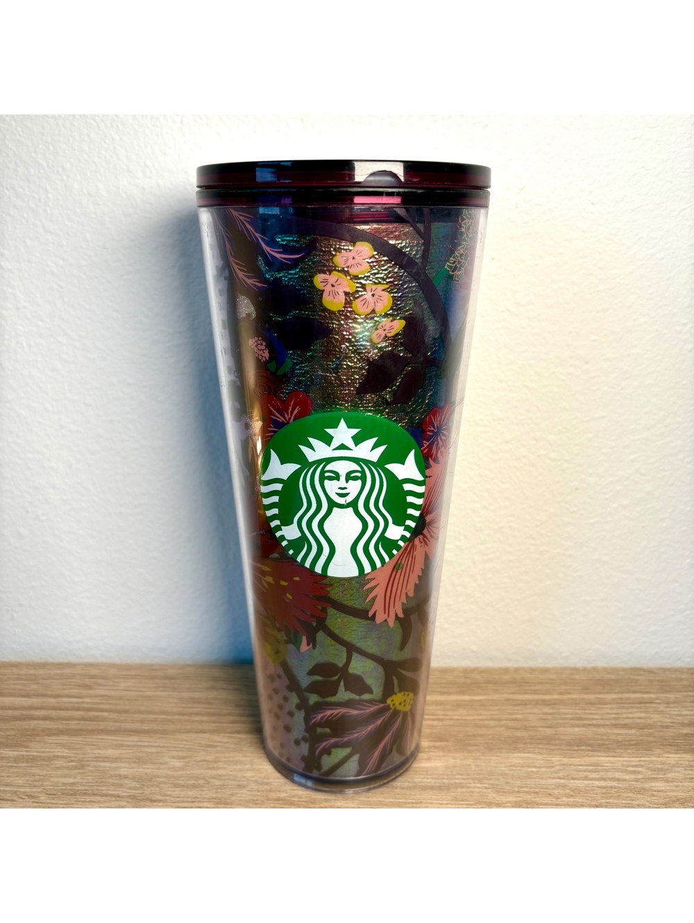 Starbucks Fall 2021 Rising Floral 24 oz Cold Cup Venti Tumbler Foil Double Wall